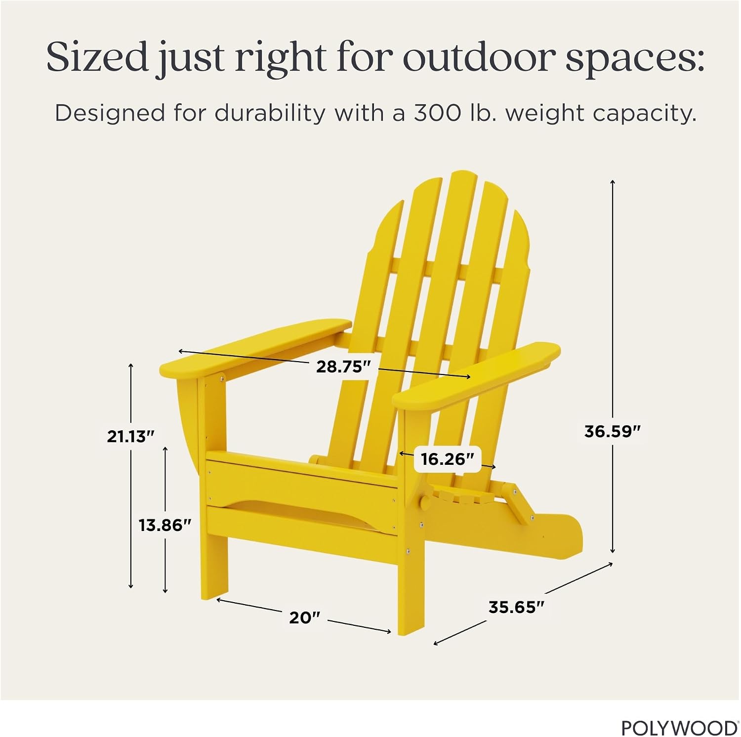 Lemon Folding Adirondack Chair