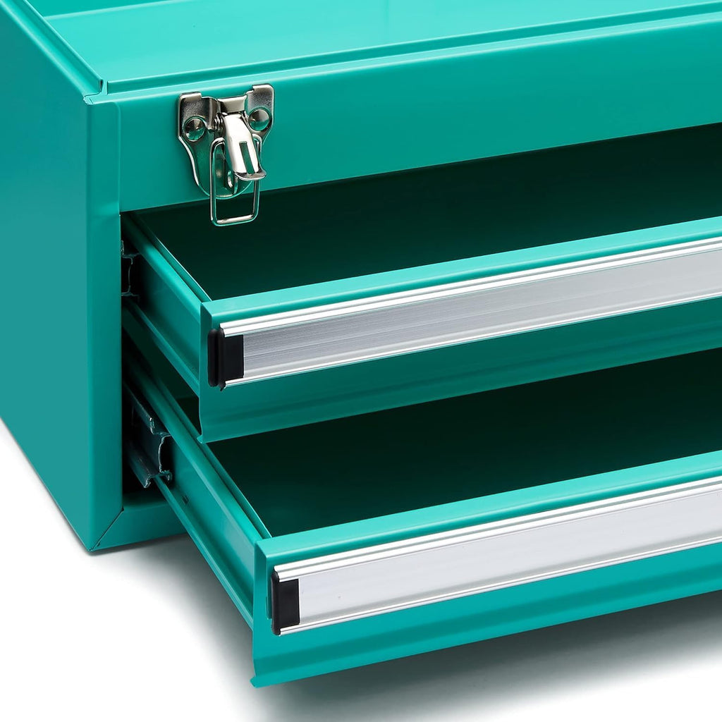 Turquoise Drawer Metal Tool Box