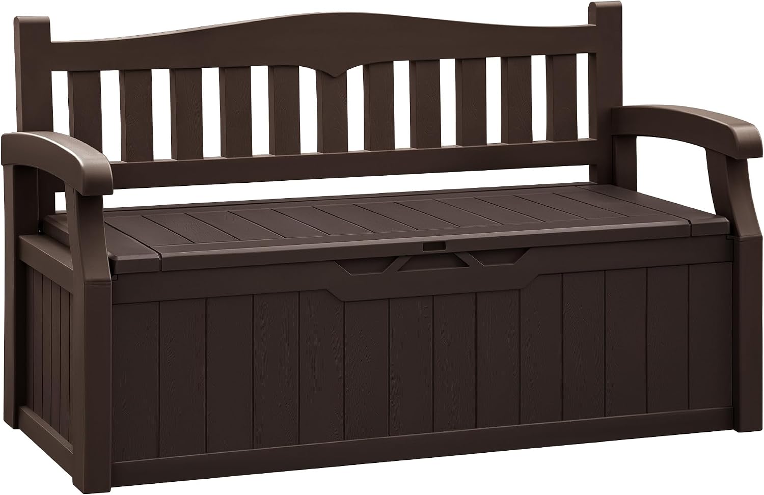 Brown 80 Gallon Outdoor Storage Bench