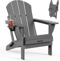 Gray Cup Holder Plastic Adirondack Chair