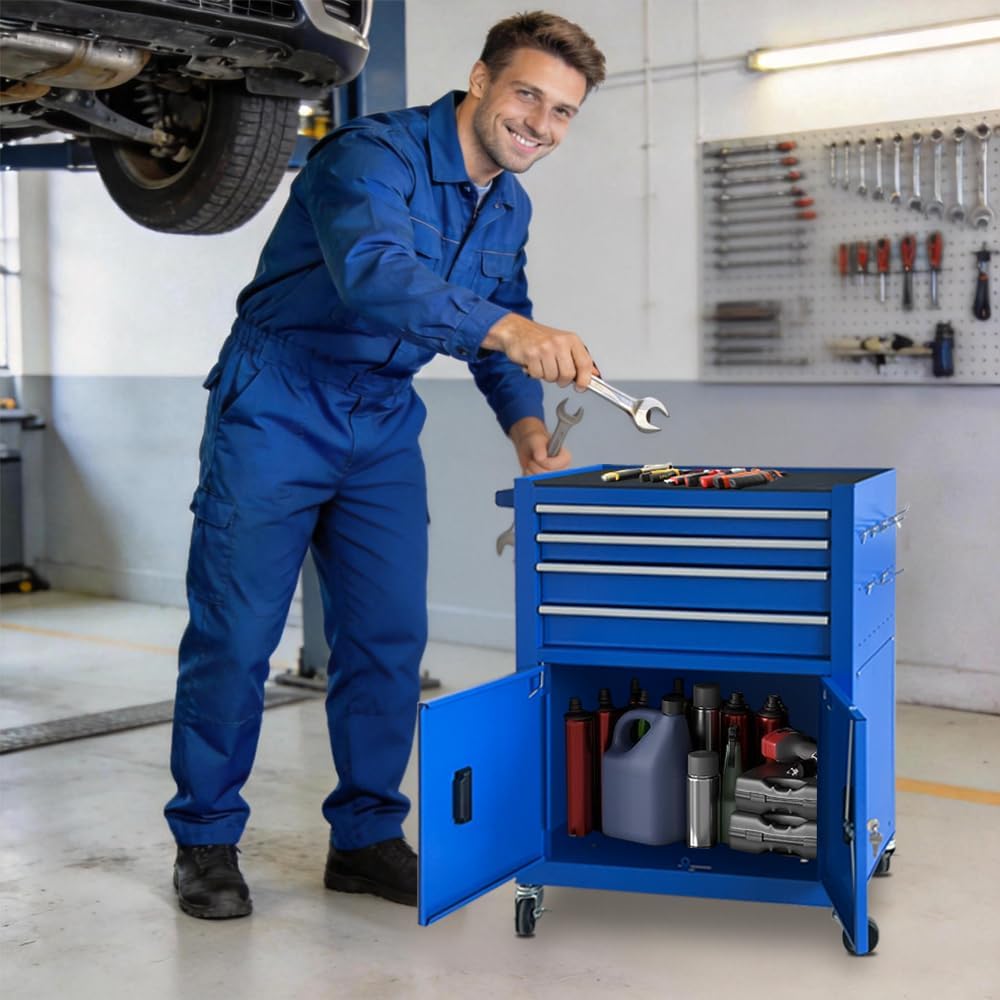 Blue 13-Drawer Rolling Tool Chest
