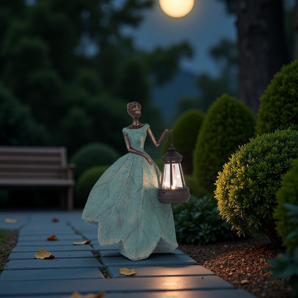 Solar Light Resin Fairy Garden Statue