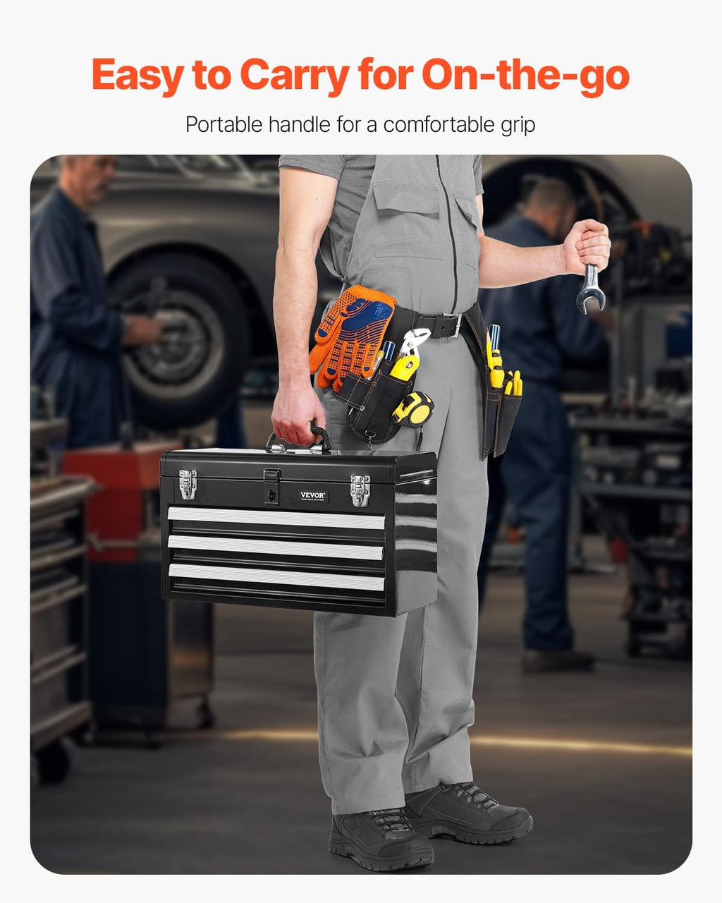 20.5 Inch 3-Drawer Metal Tool Box