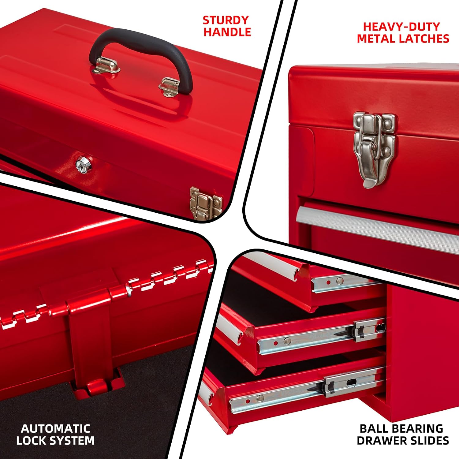 Red 4-Drawer Portable Tool Box