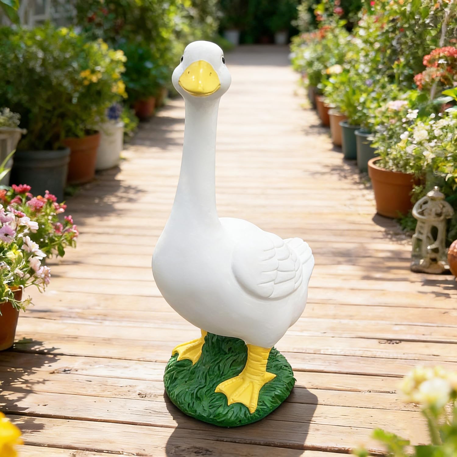 20 Inch Resin Goose Garden Statue