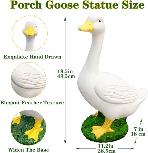 20 Inch Resin Goose Garden Statue