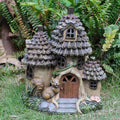 Solar Squirrel House Resin Garden Statue