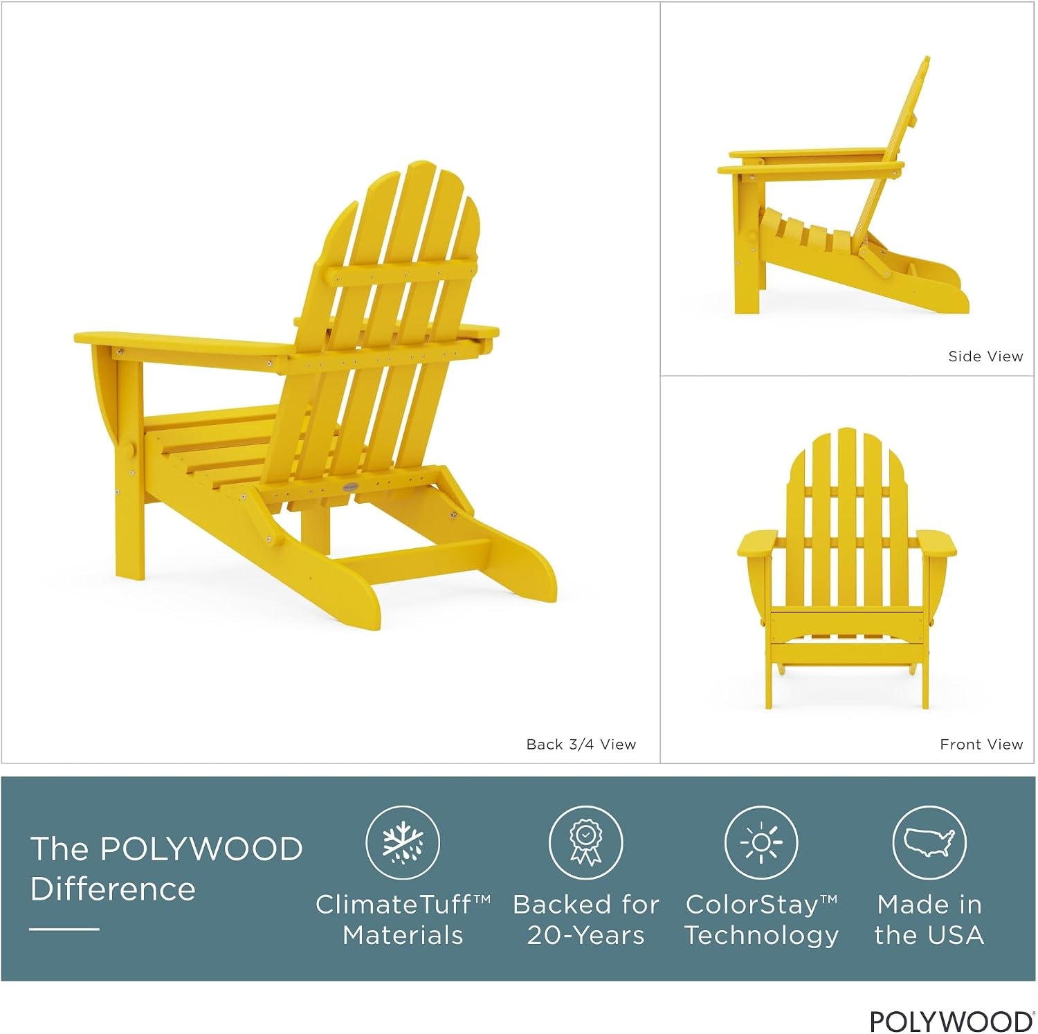 Lemon Folding Adirondack Chair
