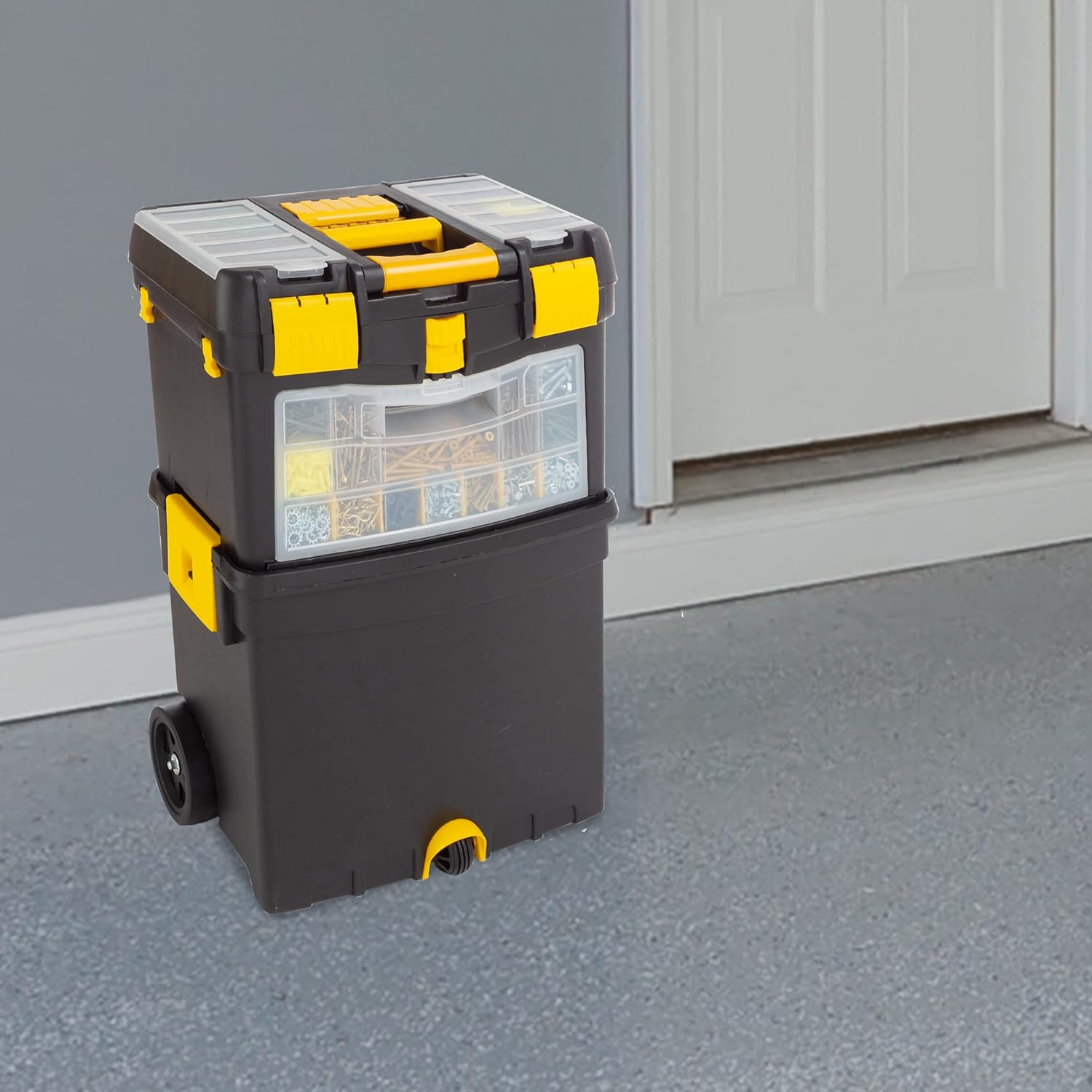 Stalwart Rolling Foldable Handle Tool Box