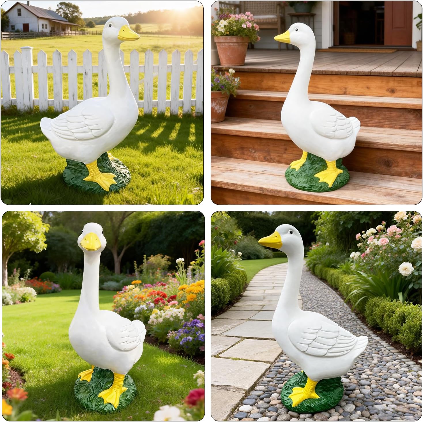 20 Inch Resin Goose Garden Statue