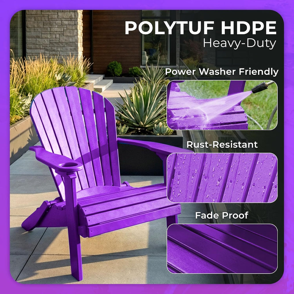 Purple Cup Holder Adirondack Chair