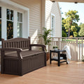 Brown 80 Gallon Outdoor Storage Bench