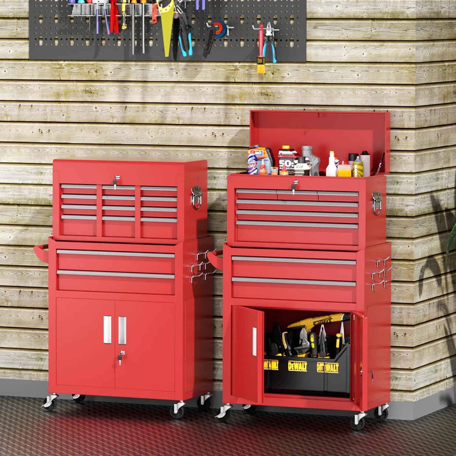 Red 8-Drawer Rolling Tool Chest