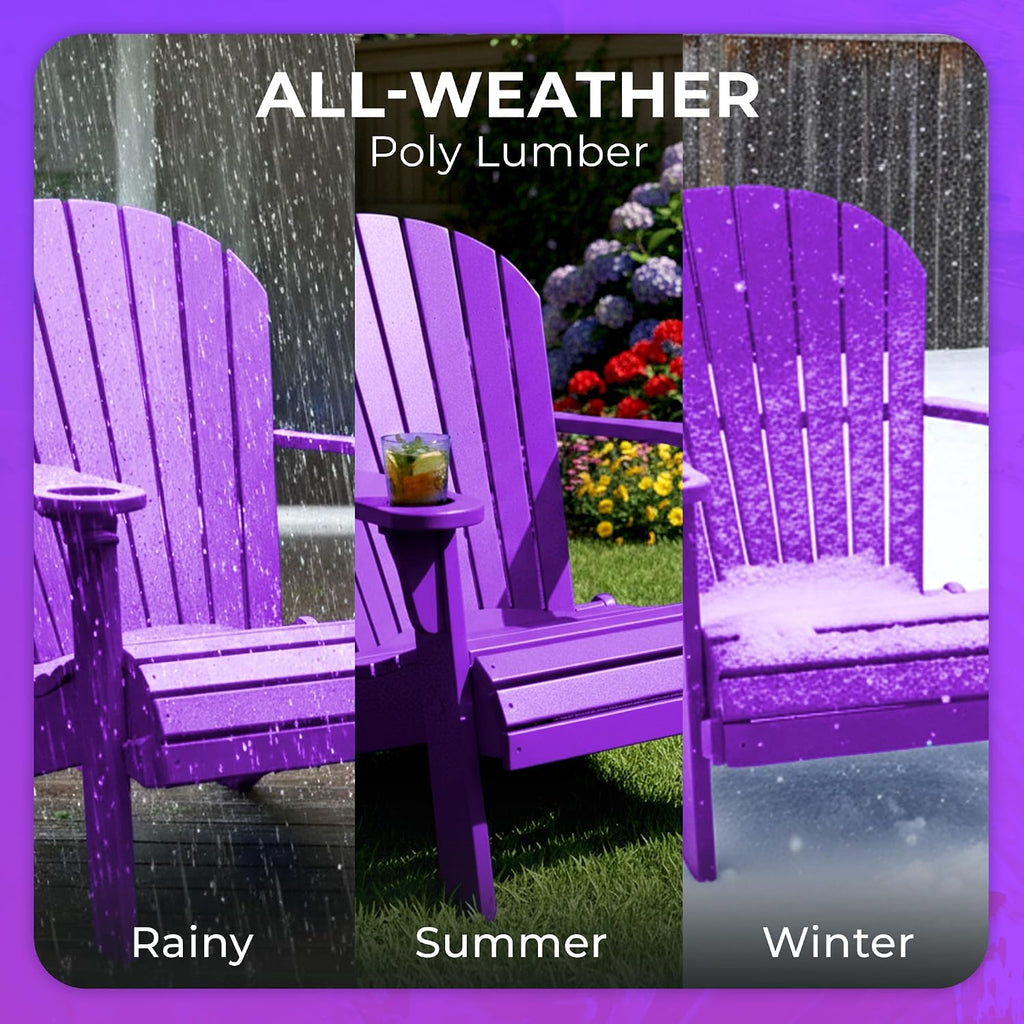 Purple Cup Holder Adirondack Chair