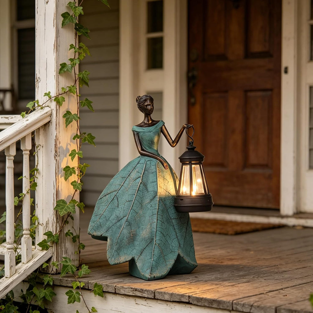 Solar Light Resin Fairy Garden Statue