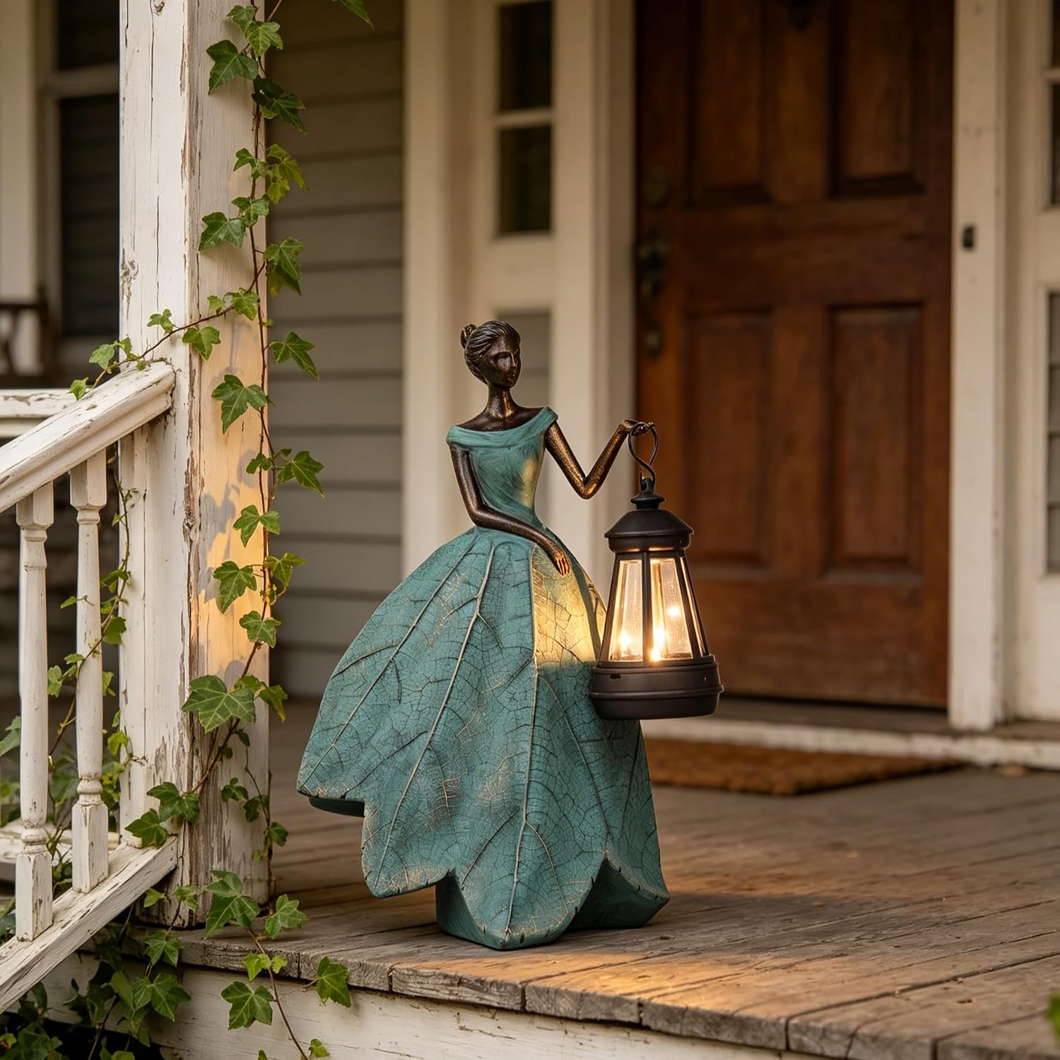 Solar Light Resin Fairy Garden Statue