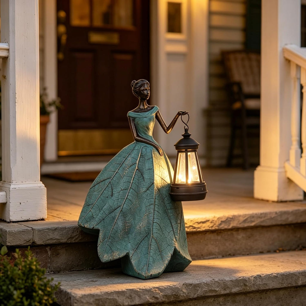 Solar Light Resin Fairy Garden Statue