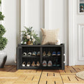 Black Outdoor Waterproof Shoe Bench