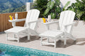 White 2-Pack Adirondack Chairs with Ottoman