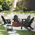 Black 4-Pack HDPE Adirondack Chairs